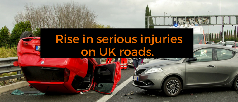 Rise in serious injuries on UK roads.